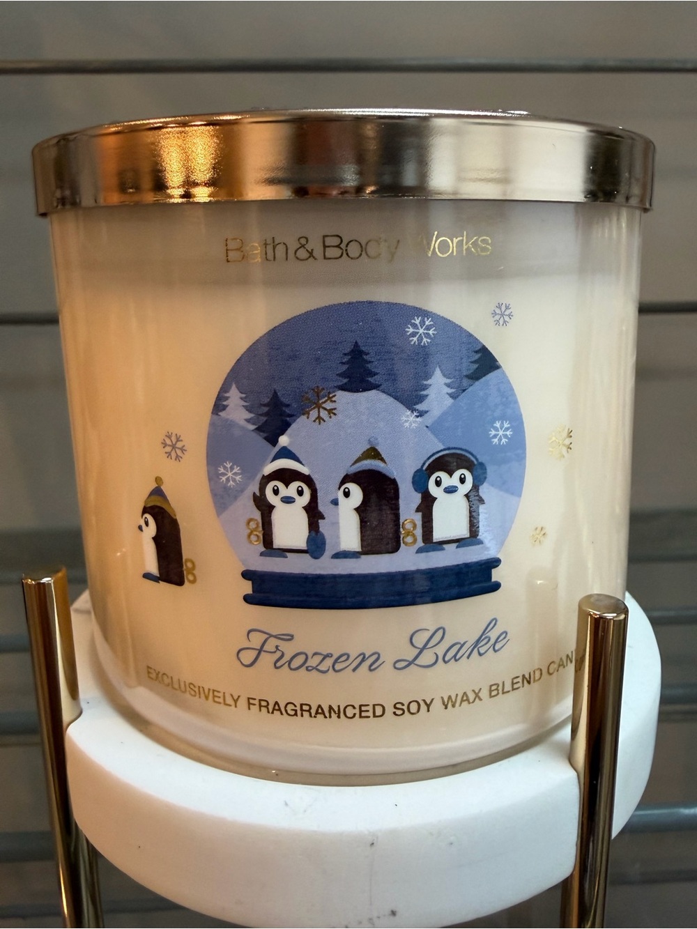 Bath & Body Works Frozen Lake Scented 3 Wick Candle - Holiday 2026 NWT